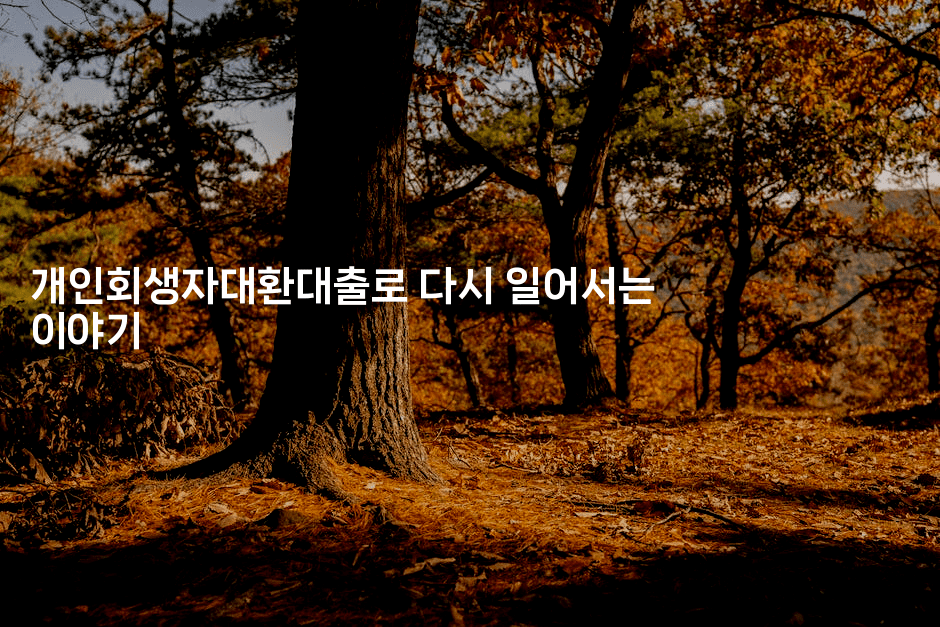 개인회생자대환대출로 다시 일어서는 이야기-꿈해몽