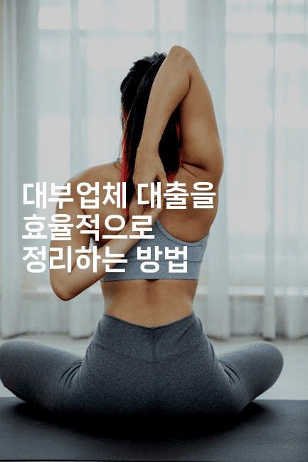 대부업체 대출을 효율적으로 정리하는 방법-꿈해몽