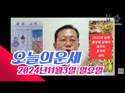 오늘의운세 2024년11월3일 일요일 띠별운세/11월 운세 #운세 #오늘의운세 #11월운세