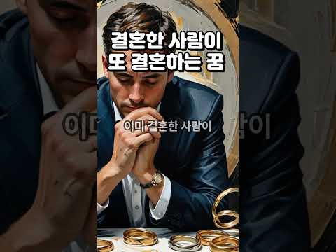 결혼한 사람이 또 결혼하는 꿈 #꿈풀이 #꿈해몽 #꿈해석 #예지몽