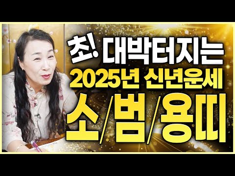 ✨2025년 초대박터지는 신년운세 1탄✨ 소띠 범띠 용띠 운세 대신할매가 알려드립니다!!